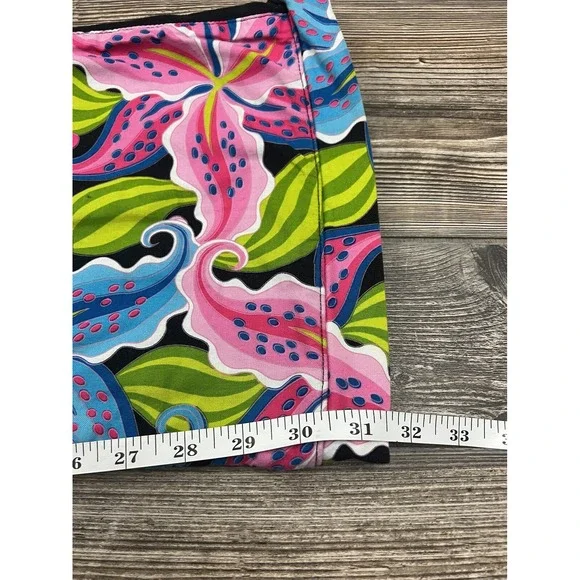 Nilla Shields Pants Floral Print Cotton Psychedelic Hippie Boho 70's Vibe ~LARGE - Picture 12 of 12